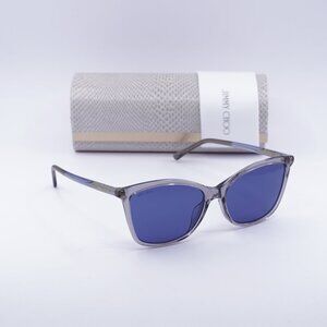 Jimmy Choo BA/G/S 0KB7KU Cat Eye Sunglasses - Transparent Grey/Blue
